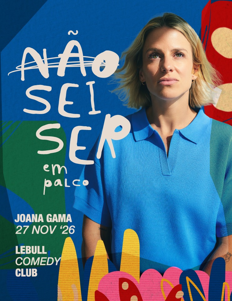 não sei ser em palco, com não rasurado. Cartaz de Joana Gama, 27 de novembro de 2026.